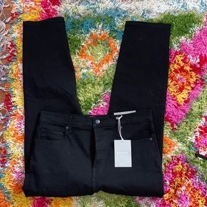Everlane NWT high rise slim straight black jeans